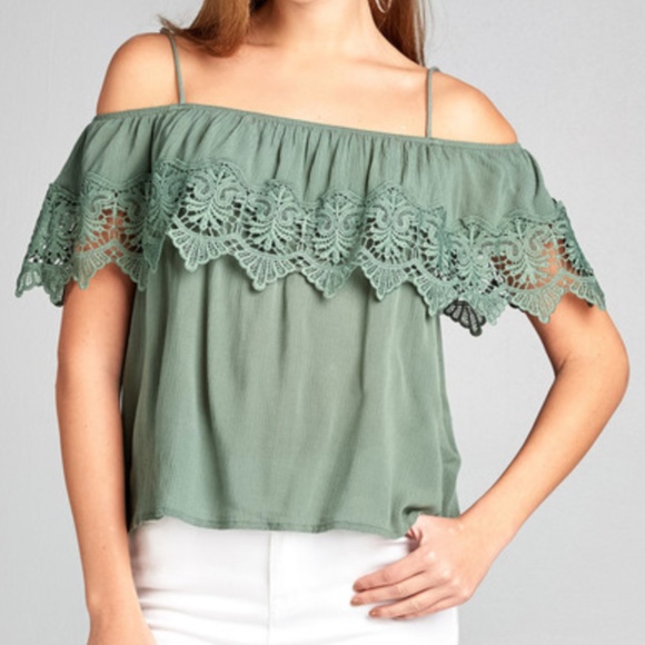 felicias Tops - Pastel Sage Green Blouse